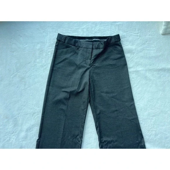 Express Editor Gray Dress Pants Waist Buttons Geometric Pattern Sz 6 - Picture 2 of 10